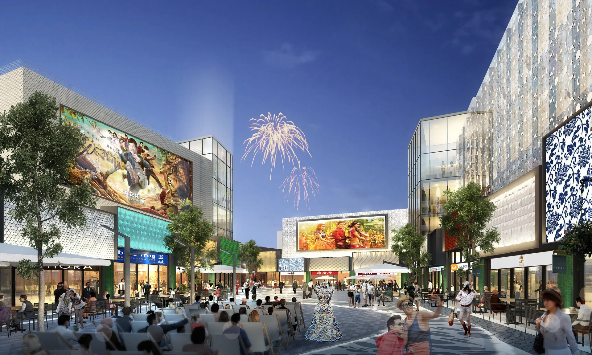 Centro comercial Qingdao Retail en Qingdao, China — diseño de espacio de retail de gran escala